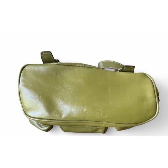 Backpack Women Mini Green Simulated Leather Gold Fittings Excellent Condition - Picture 8 of 12